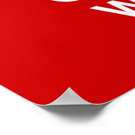 Houd stil en blijf werken poster (Hoek)