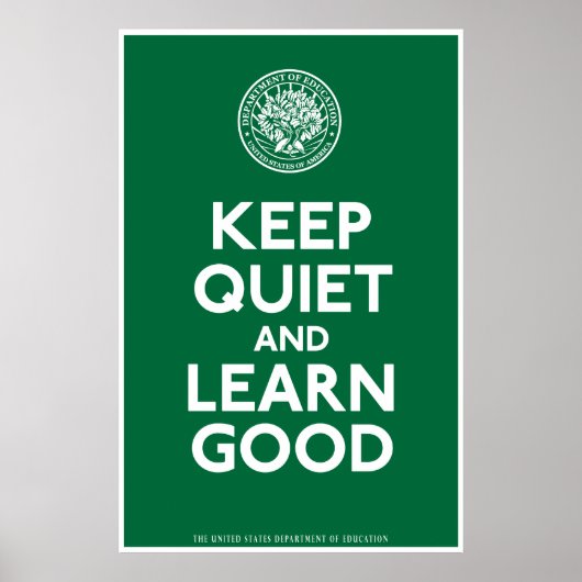 Houd stil en leer goed afdrukken poster (Voorkant)