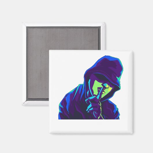 Houd stil | Stilte alstublieft | Shhh... Grafisch Magneet (Voorkant / Achterkant)