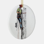 Houd strakke boomchirurg vast keramisch ornament (Rechts)
