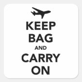 Houd tas en voer door vierkante sticker (Voorkant)