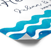 Houd-teken ter nagedachtenis zeilbruiloft anker poster (Hoek)