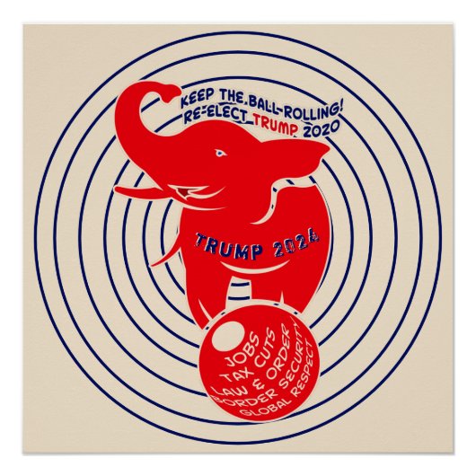 Houd The Ball Rolling Trump 2024 Perfect Poster (Voorkant)