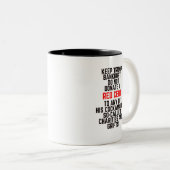 Houd Trump failliet Tweekleurige Koffiemok (Voorkant rechts)