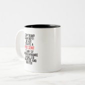 Houd Trump failliet Tweekleurige Koffiemok (Voorkant links)