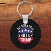 Houd Trump Presidentieel Debat Pro Joe Biden de mo Sleutelhanger (Voorkant)