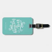 Houd Twirling | Citaat van de Typografie van de Mu Bagagelabel (Voorkant horizontaal)