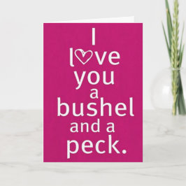 HOUD U EEN BUSHEL / EEN PECK / HUGS ROND UW NECK FEESTDAGEN KAART