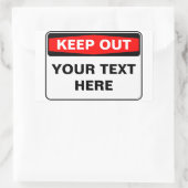 Houd uit Teken, sjabloon, landschapsversie Rechthoekige Sticker (Tas)