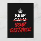 Houd uw afstand briefkaart (Voorkant)