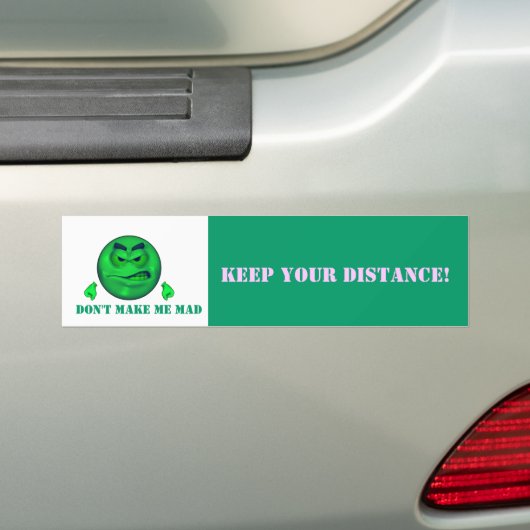 Houd uw afstand bumpersticker (Op auto)