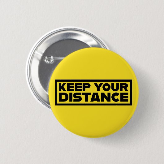 Houd uw afstand ronde button 5,7 cm (Voorkant /achterkant)