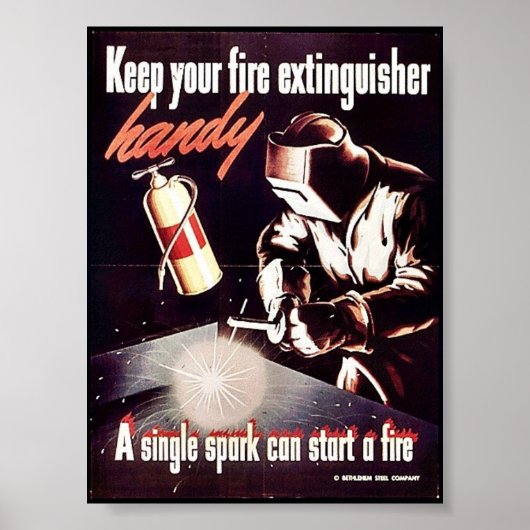 Houd uw brandblusapparaat handig poster (Voorkant)
