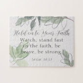Houd uw Faith Quote en Bijbelversies vast Legpuzzel (Horizontaal)