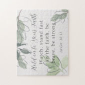 Houd uw Faith Quote en Bijbelversies vast Legpuzzel (Verticaal)