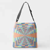 HOUD UW FOCUS EN PERSPECTIEF BLAUW ORANJE CROSSBODY TAS (Achterkant)