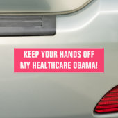 HOUD UW HANDEN BIEDT MIJN GEZONDHEIDSOBAMA! BUMPERSTICKER (Op auto)