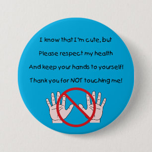 Houd uw handen in eigen Button (BC)