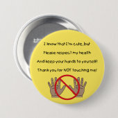 Houd uw handen in eigen Button (YAA) (Voorkant /achterkant)