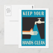 houd uw handen schoon briefkaart (Voorkant / Achterkant)