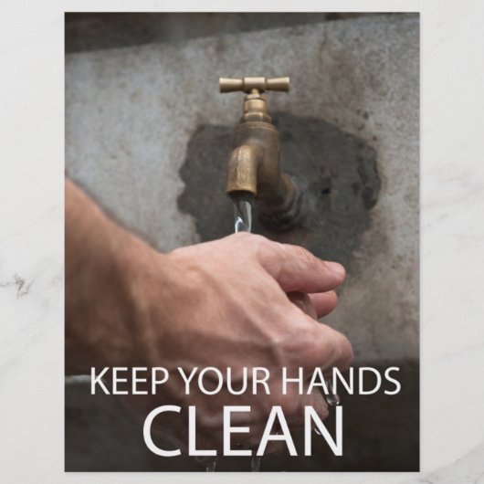Houd uw handen schoon flyer (Voorkant)