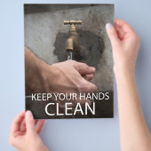 Houd uw handen schoon flyer (Hand)