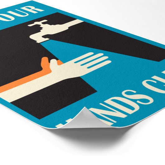 houd uw handen schoon poster (Hoek)