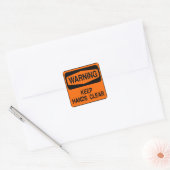 Houd uw handen vrij vierkante sticker (Envelop)