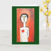 Houd uw hart hoog kerstkaart kaart (Gele Bloem)