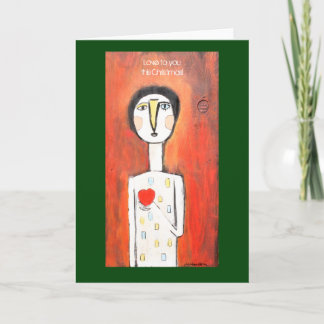 Houd uw hart hoog kerstkaart kaart