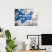 HOUD UW HOOFD AAN HET poster VAN DE SKY (Thuiskantoor)