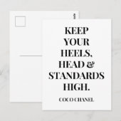 Houd uw hoofd en hoge standaarden hoog - Inspirati Briefkaart (Voorkant / Achterkant)