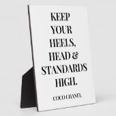 Houd uw hoofd en hoge standaarden hoog - Inspirati Fotoplaat (Zijkant)