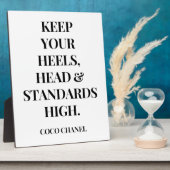 Houd uw hoofd en hoge standaarden hoog - Inspirati Fotoplaat (Zijkant)