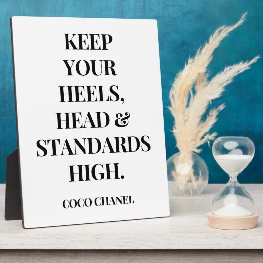 Houd uw hoofd en hoge standaarden hoog - Inspirati Fotoplaat (Zijkant)