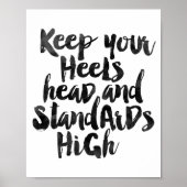 Houd uw hoofd en normen hoog poster (Voorkant)