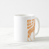 Houd uw hoofd omhoog Giraffe | Koffie-Mok Koffiemok (Voorkant rechts)