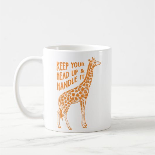 Houd uw hoofd omhoog Giraffe | Koffie-Mok Koffiemok (Links)
