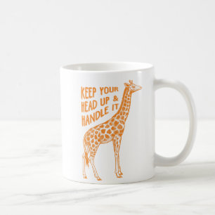 Houd uw hoofd omhoog Giraffe   Koffie-Mok Koffiemok