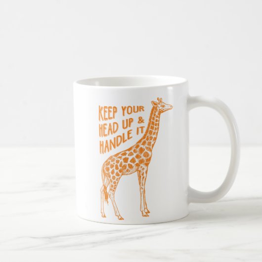 Houd uw hoofd omhoog Giraffe | Koffie-Mok Koffiemok (Rechts)