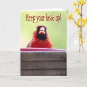 Houd Uw Hoofd op Wenskaart Kaart (Gele Bloem)