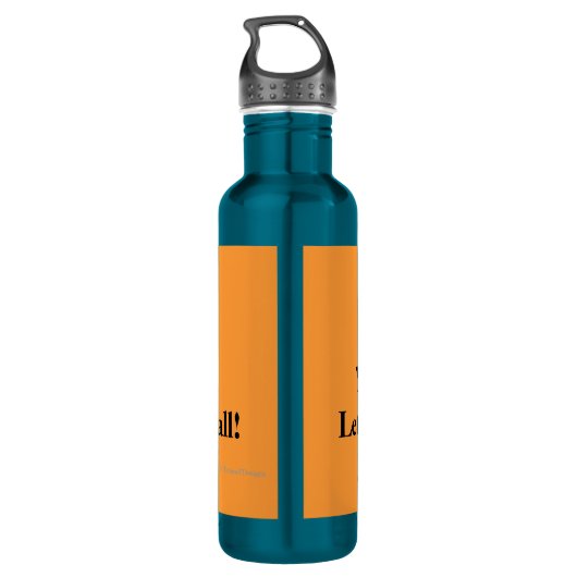 Houd uw Hoops Oranje Basketball Humor vast Waterfles (Achterkant)