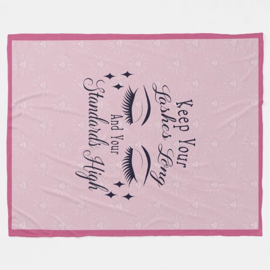 Houd uw Lashes lang en hoge standaarden Fleece Deken (Voorkant (Horizontaal))