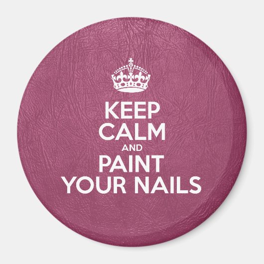 Houd uw nagels kalm en verf, roze leder magneet (Voorkant)