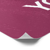 Houd uw nagels kalm en verf, roze leder poster (Hoek)