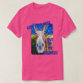 Houd uw neus buiten mijn bedrijf t-shirt (Design voorkant)
