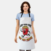 Houd uw ogen op de vingers schort (Gedragen)