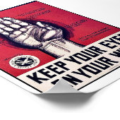 Houd uw ogen op uw werk poster (Hoek)