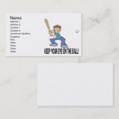 Houd uw oog op de bal visitekaartje (Voorkant / Achterkant)