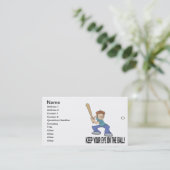 Houd uw oog op de bal visitekaartje (Staand voorkant)